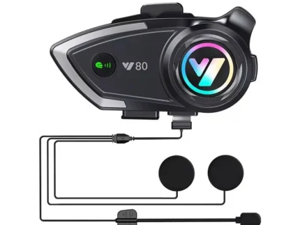 RideTalk Y80 Işıklı Motosiklet Kask İletişim Cihazı Interkom